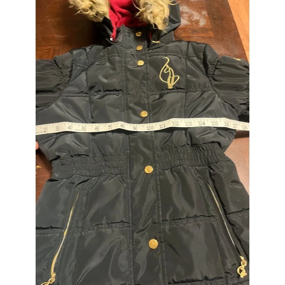VTG BABY PHAT INSULATED PUFFER JACKET GIRLS S 7-8 FLEECE LINED FAUX FUR Y2K